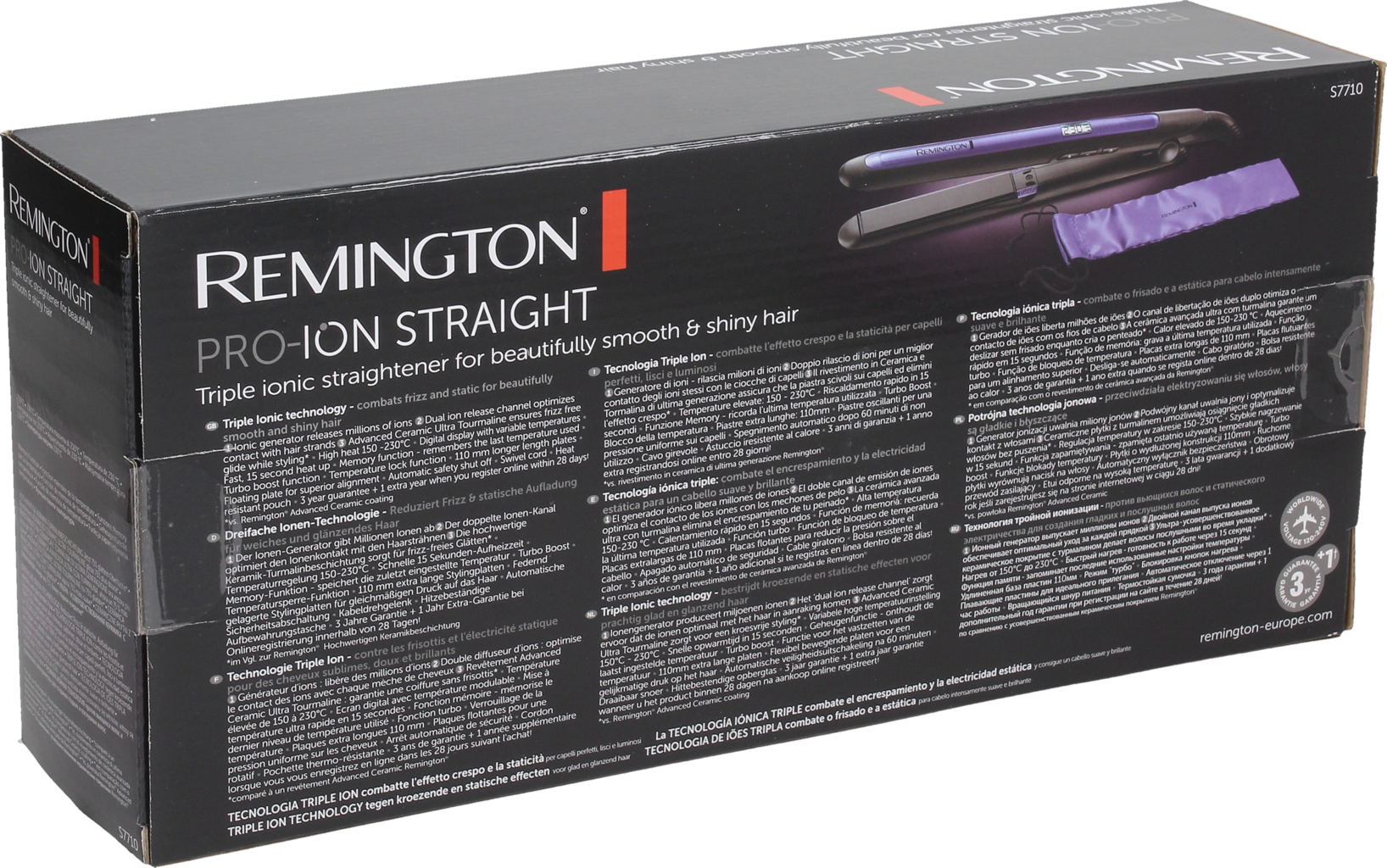 REMINGTON Pro-Ion Straight S7710 Stijltang - 1 Stuk