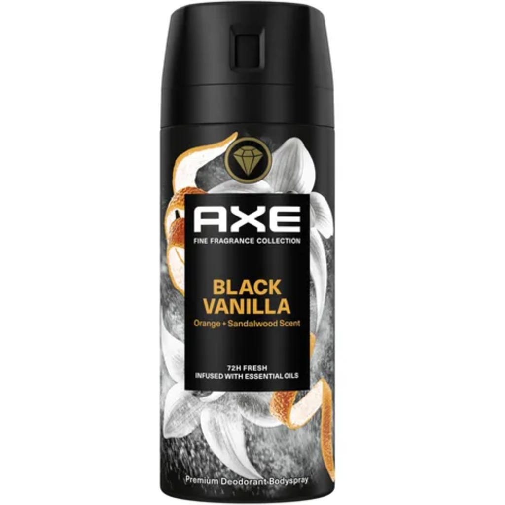 AXE Black Vanilla Fine Fragrance Deodorant Body Spray, 150 ml