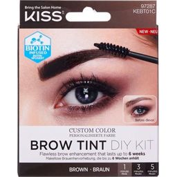KISS Brow Tint DIY Kit, barva za obrvi - brown