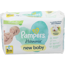 Pampers Harmonie New Baby Wipes  - 3 x 46