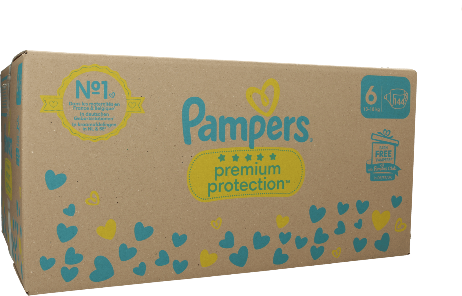 Pampers Premium Protection Luiers, Maat 6 - 144 Stuks