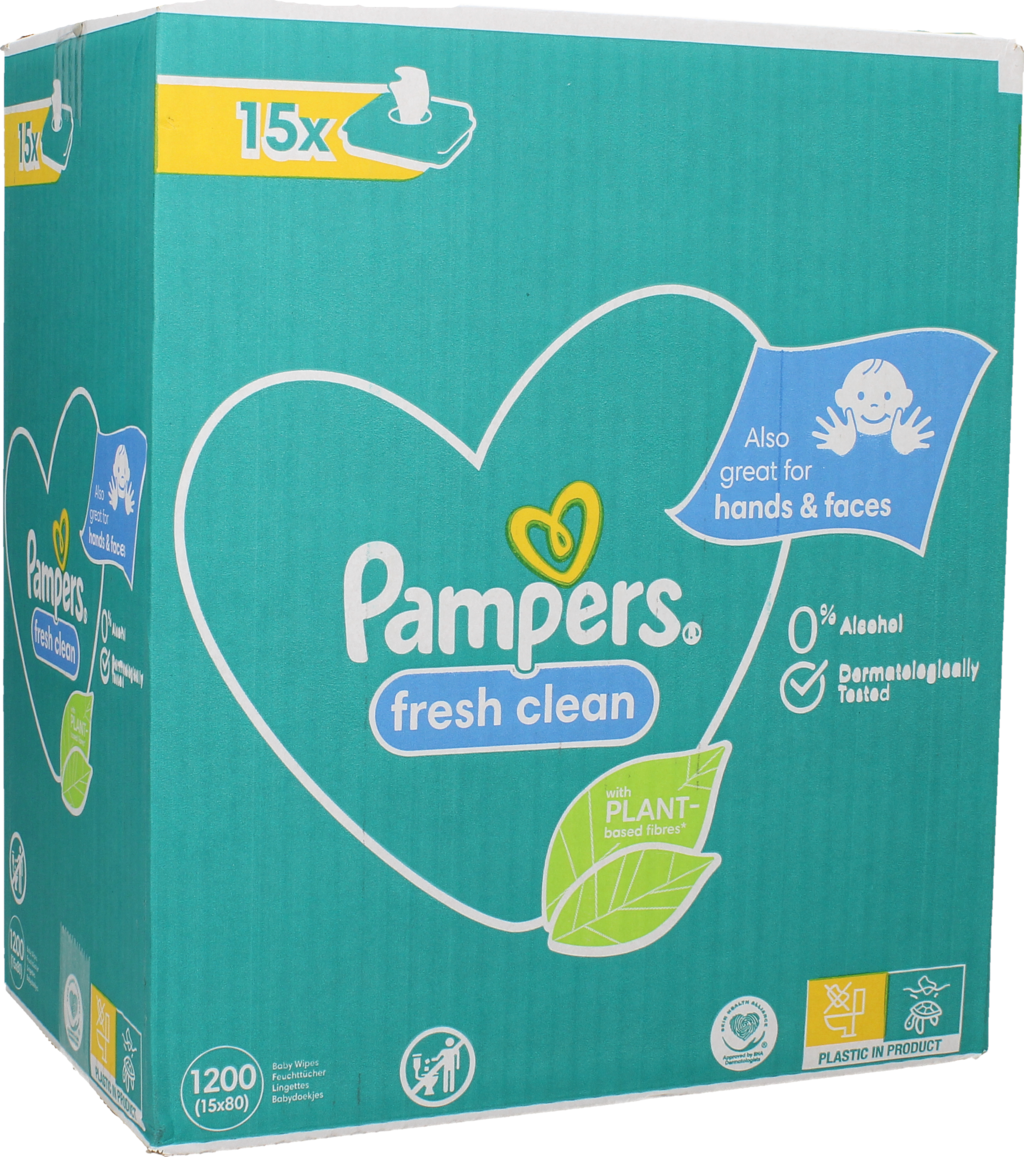 Pampers Fresh Clean Baby Wipes - 1.200 Pcs