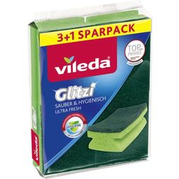 vileda Glitzi Ultra Fresh Spons - 4 Stuks