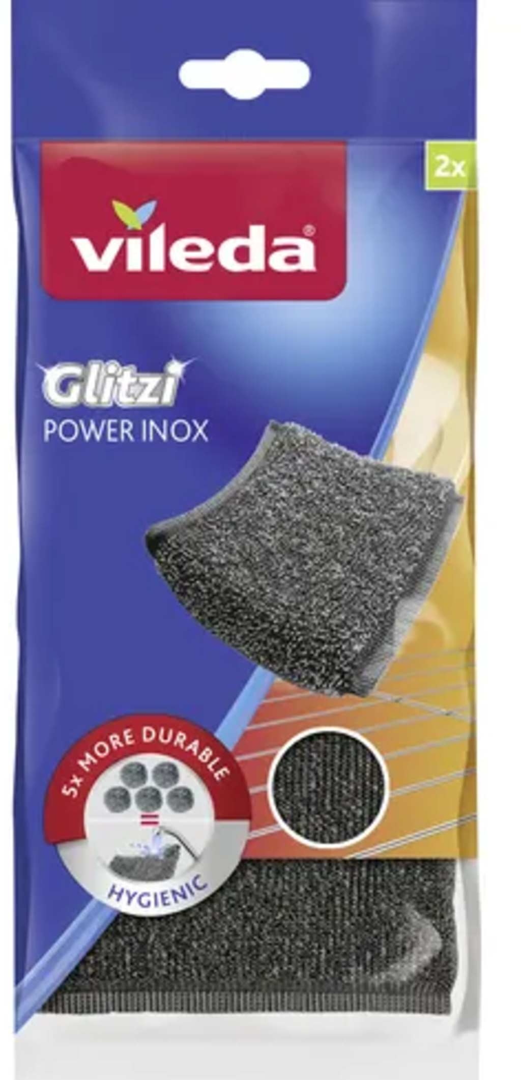 vileda Glitzi Power Inox Reinigungspad - 2 Stk
