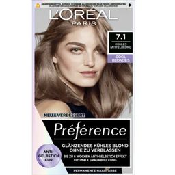 Préférence Cool Blondes 7.1 Iceland Ash Blond Permanent Hair Dye - 1 Pc