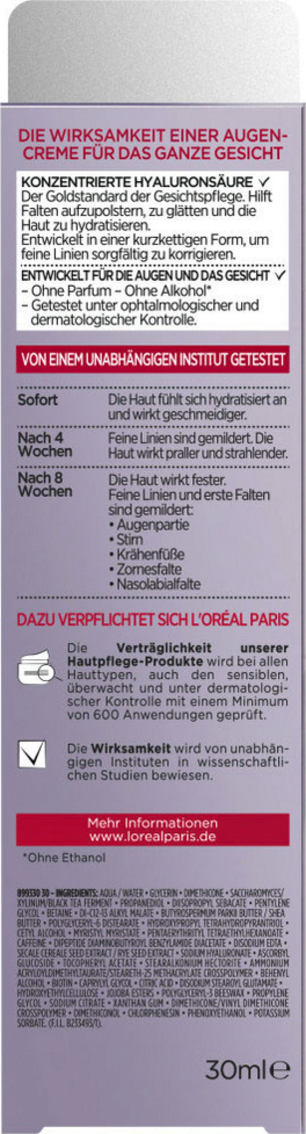 L'ORÉAL PARIS REVITALIFT Filler Augen + Gesicht - 30 ml