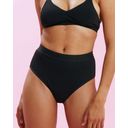 Braguitas Menstruales - High-Waist Cotton Basic Black Ultra Strong - 32