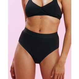 High-Waist Cotton Basic Black Ultra Strong - 32