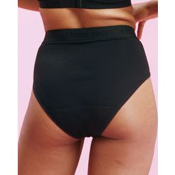 High-Waist Cotton Basic Black Ultra Strong - 32