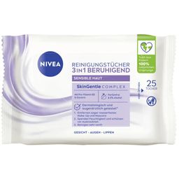 NIVEA 3-in-1 SkinGentle Complex Cleaning Wipes - 25 Pcs