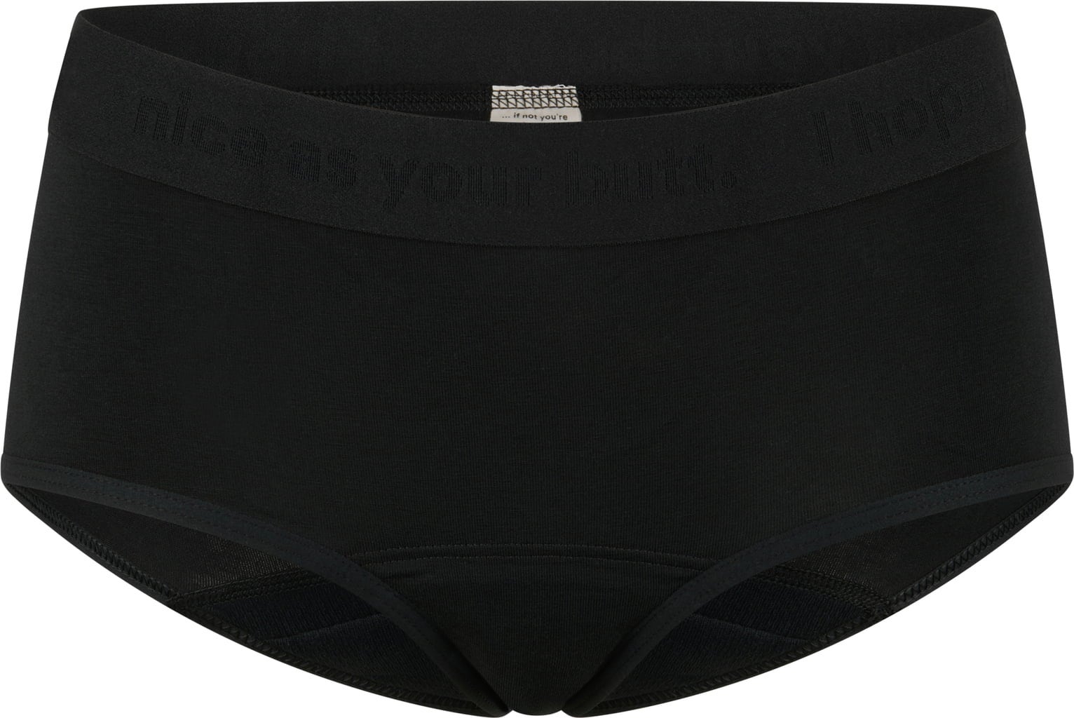 Periodenunterwäsche - Hipster Cotton Basic Black Ultra Strong - 32