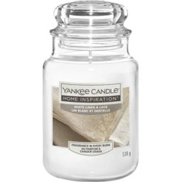 Home Inspiration Jar White Linen & Lace Geurkaars - Large