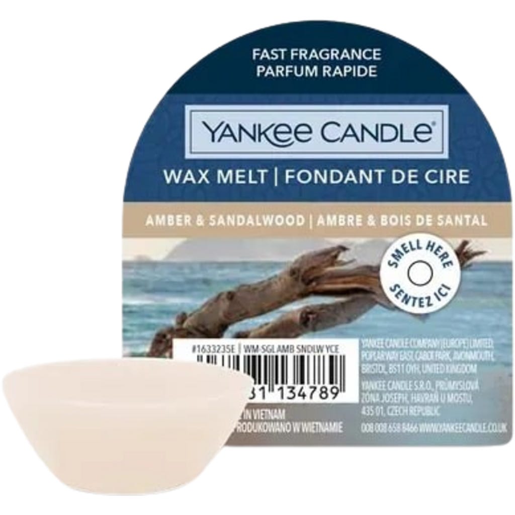 Yankee Candle Amber & Sandalwood Wax Melt , 1 pc