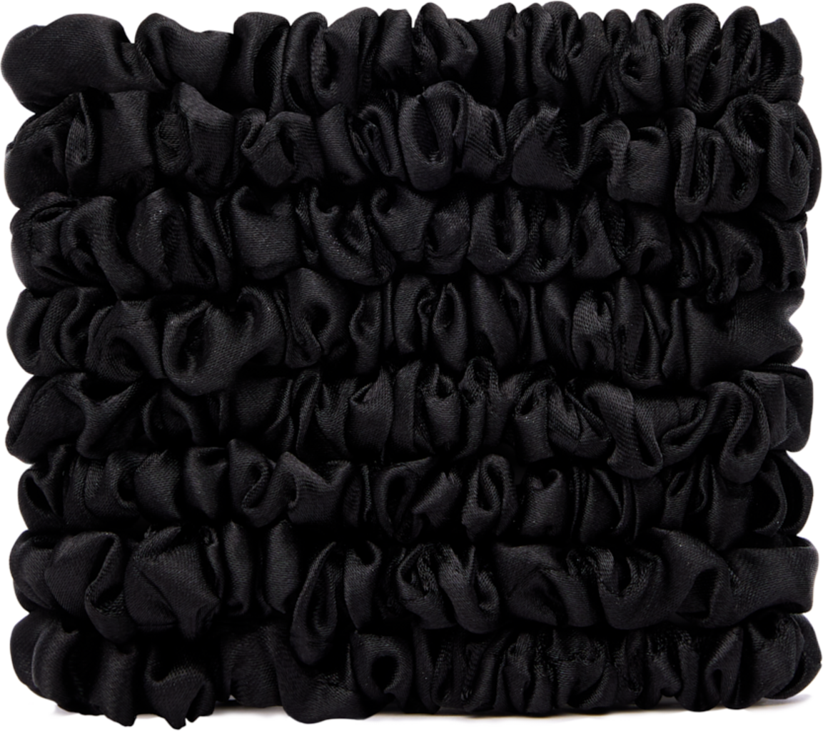 Veganboost Satin Scrunchies, Small Size - Zwart