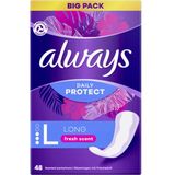 Daily Protect Long Pantyliners with a fresh fragrance