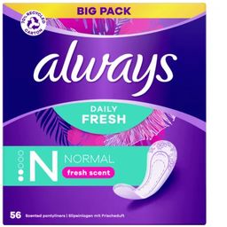 Daily Fresh Inlegkruisjes Normal, Frisse Geur - 56 Stuks