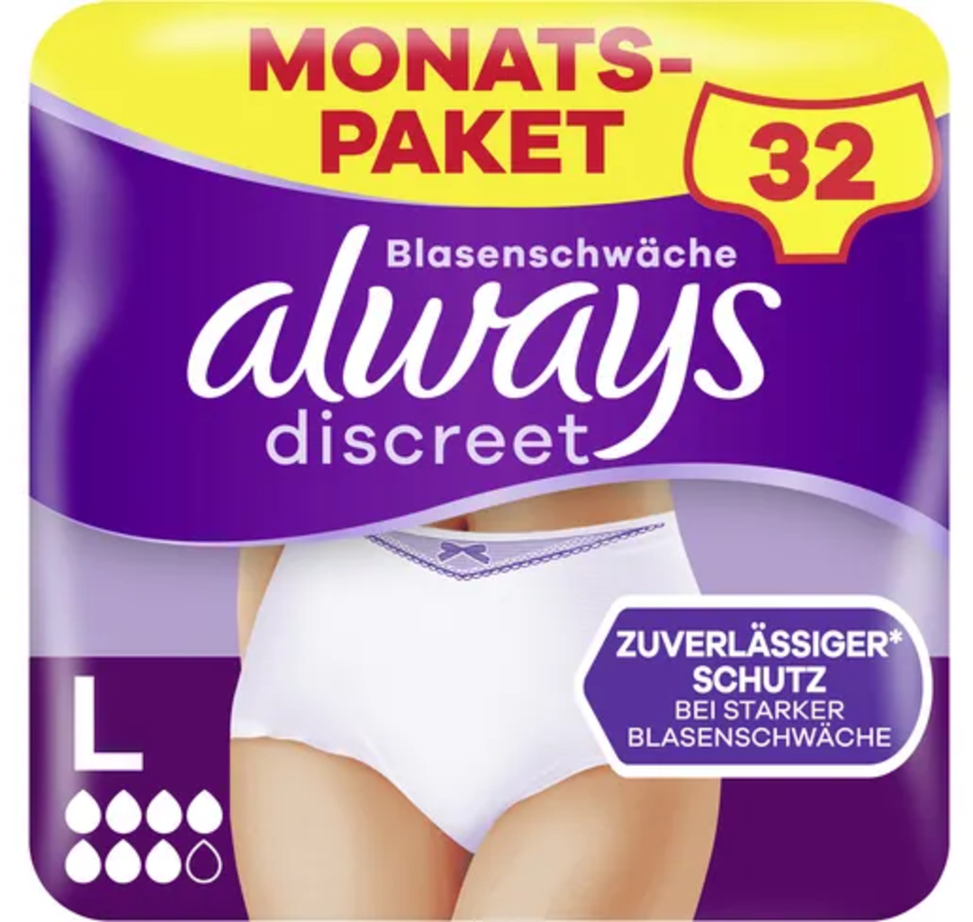 always Discreet Incontinentiebroekjes, Maat L - 32 Stuks