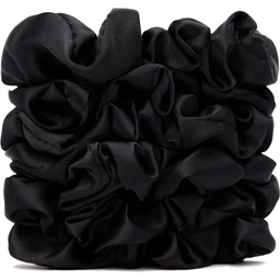 Veganboost Satin Scrunchie, Big Size - Schwarz