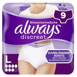 always Discreet Incontinence Pants, Size L - 9 Pcs