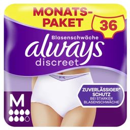 always Discreet Incontinence Pants, Size M - 36 Pcs