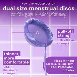 Comfydisc Menstruationsscheiben mit Rückholstring - Lila