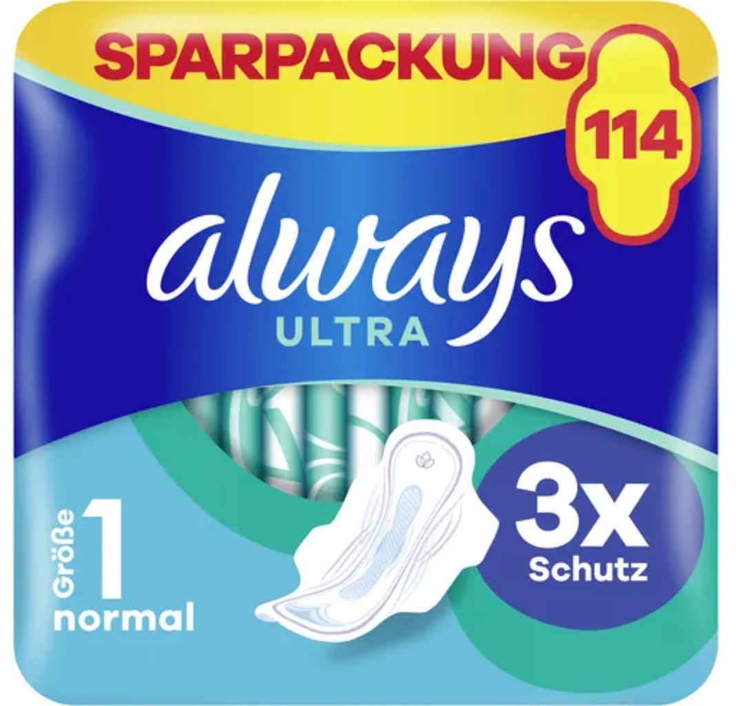 Ultra Normal Binden mit Flügeln, Größe 1, 114 Stk
