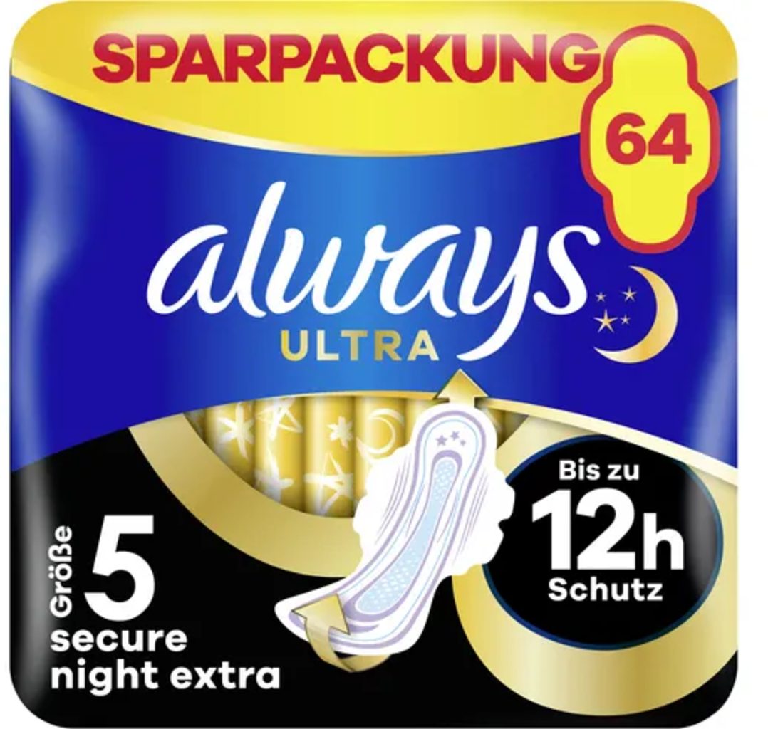 Serviettes avec Ailettes "Ultra Secure Night Extra", Taille 5