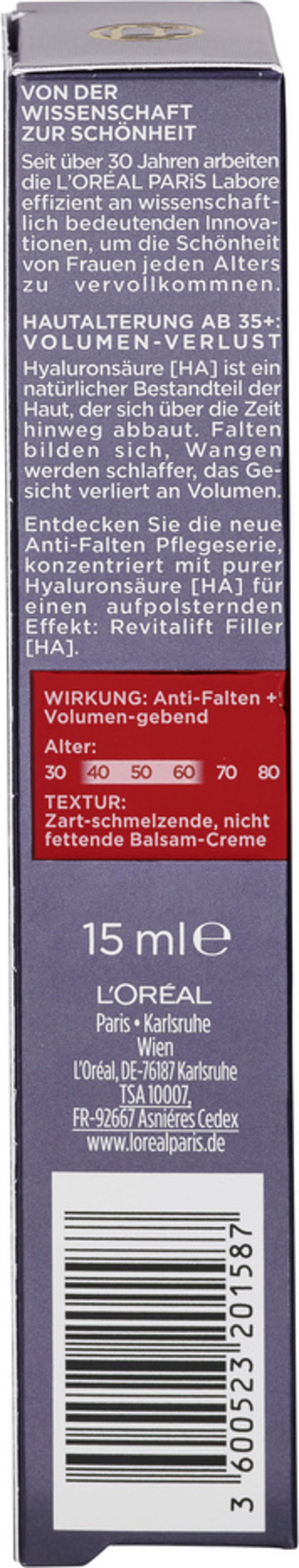 L'ORÉAL PARIS REVITALIFT Filler - Contorno Occhi - 15 ml