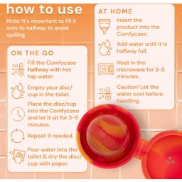 Comfycase Sterilizing Care for Menstrual Cups & Discs  - Orange & Red