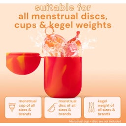 Comfycase Sterilizing Care for Menstrual Cups & Discs  - Orange & Red