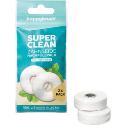 happybrush SuperClean Dental Floss - Refill 2x 35 m