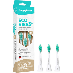 happybrush Têtes de Brosse ECO VIBE 3+ White - 1 kit