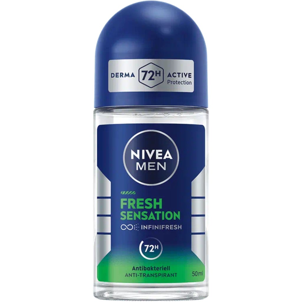 NIVEA MEN Fresh Sensation Antiperspirant Deodorant Roll-On, 50 ml