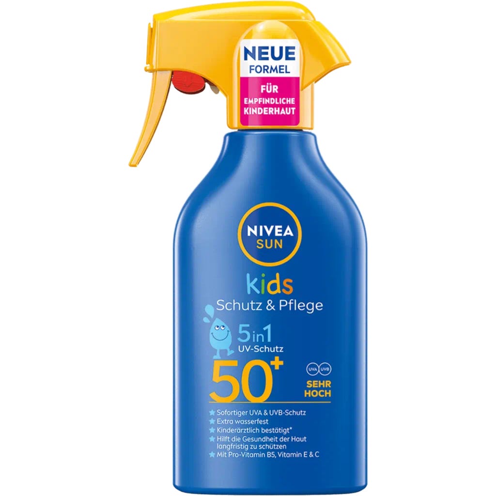 NIVEA SUN KIDS Protect & Play Sonnenmilch LSF 50+ – 200ml, Wasserdicht, Für Empfindliche Kinderhaut