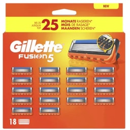 Gillette Fusion5 Razor Blades - 18 Pieces - 18 Pcs