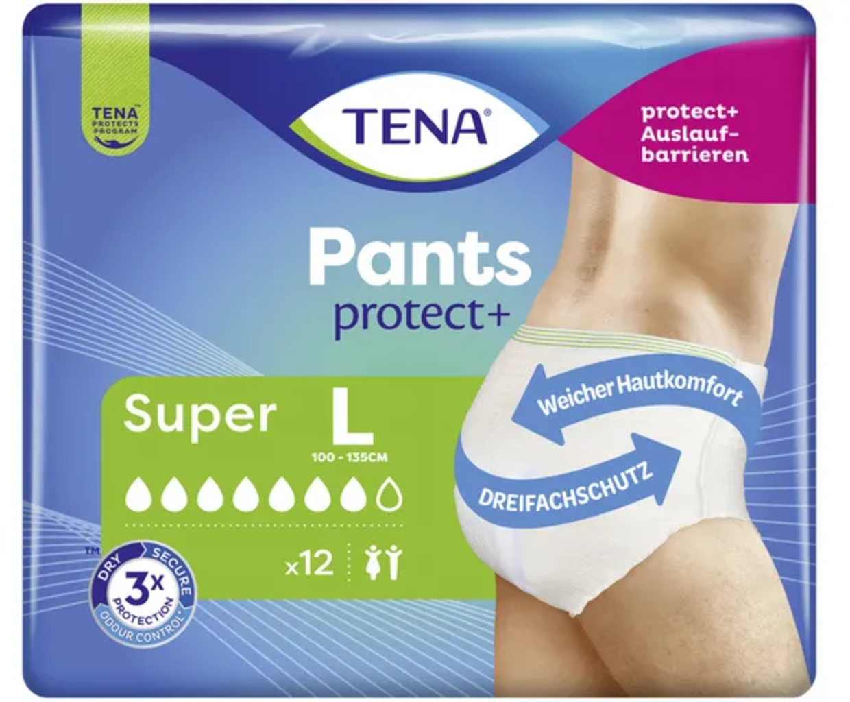 Mutandine Assorbenti protect+ Super, Bianco