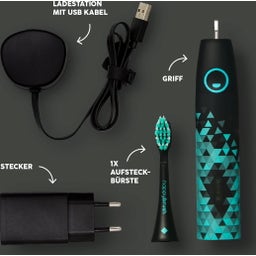 Brosse à Dents Sonique ECO VIBE 3 - Noir et Menthe - 1 kit