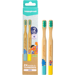 happybrush Escova de Dentes de Bambu - Set de 2 - 1 Unid.