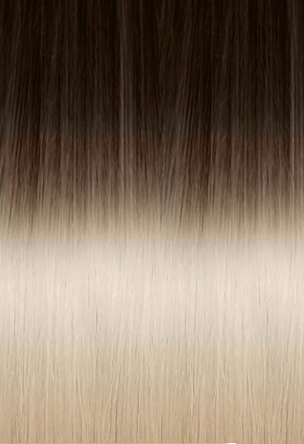 Seiseta Keratin Fusion Extensions Ombré  40/45cm - 4/1001 Kastanienbraun/Platinblond