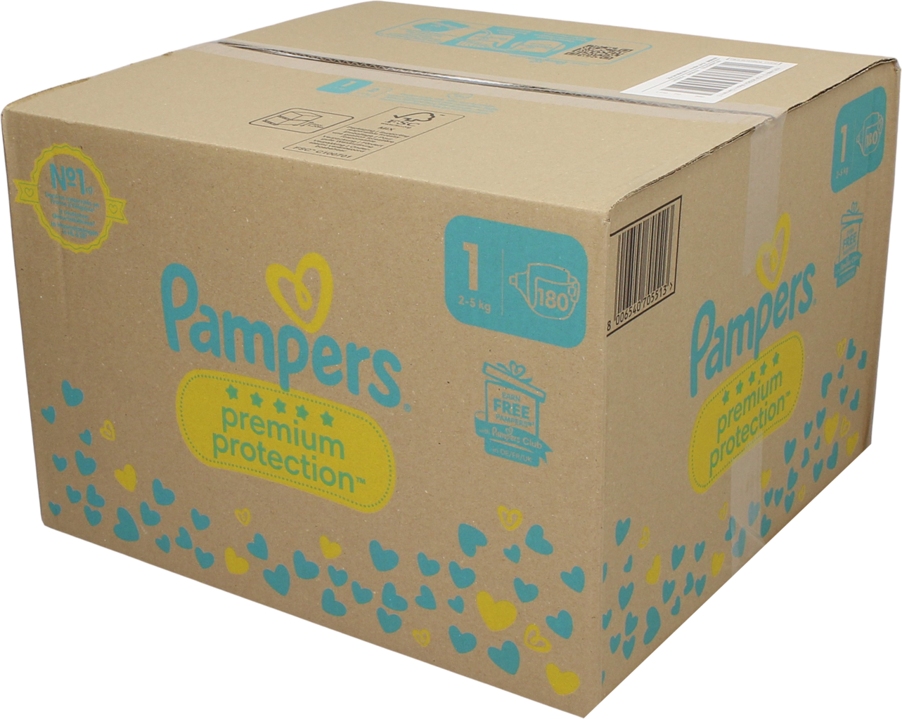 Pampers Premium Protection Luiers, Maat 1