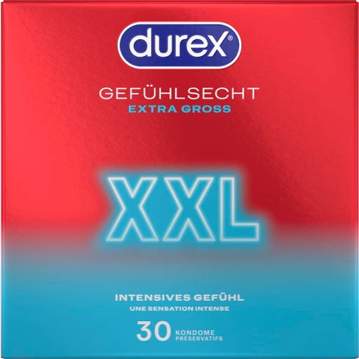 Durex Kondome Gefhlsecht XXL, 30 Stk - oh feliz Onlineshop Schweiz