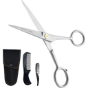 Premium Beard & Mustache Scissors - German Steel - Silver - 5