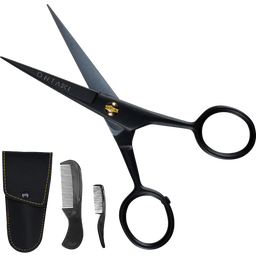 Premium Beard & Mustache Scissors - German Steel - black - 5