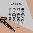 Premium Beard & Mustache Scissors - German Steel - black - 5