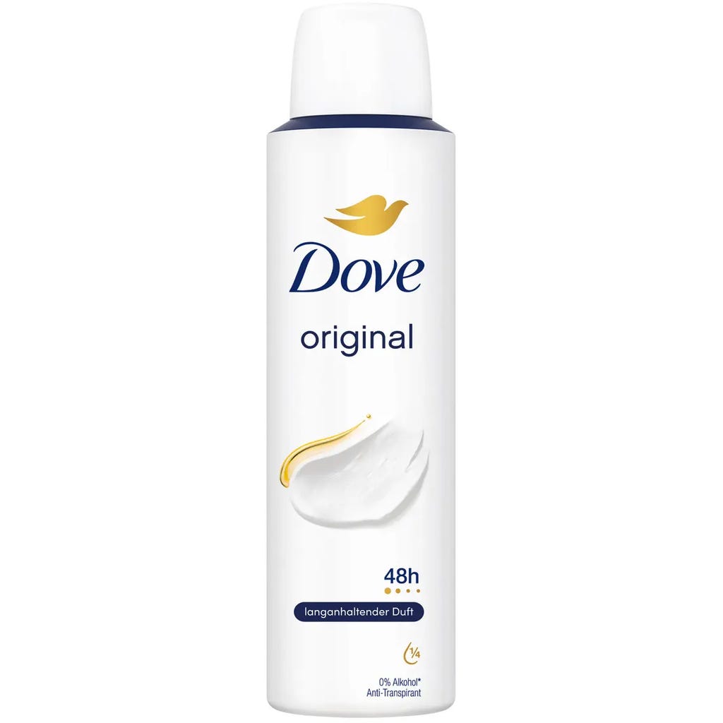 Dove Original Antiperspirant Spray, 150 ml