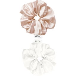 GLOV Scrunchies 2 Pack M - Champagne/White