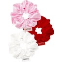 GLOV Scrunchies 3 Pack S - Pink/White/Red