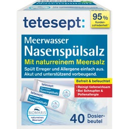 tetesept Sale per Lavaggio Nasale Acqua di Mare - 40 bustine