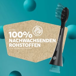 happybrush Eco VIBE 3+ Aufsteckbürsten AllBlack - 3 Stk