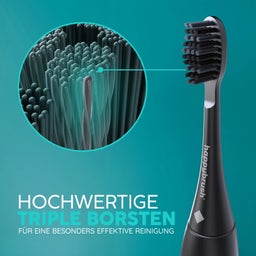 happybrush Eco VIBE 3+ Aufsteckbürsten AllBlack - 3 Stk